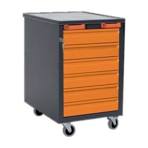 NABBI G1 mobilný kontajner k pracovnému stolu na kolieskach grafit / oranžová