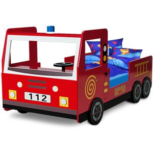 Detská posteľ FIRE - hasičské auto 200 x 90 cm - InternetovaZahrada 990747