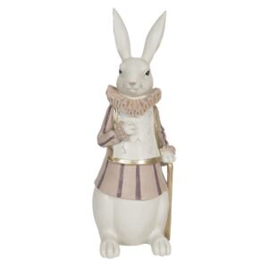 Dekorácia králika s golierom a paličkou - 11 * 10 * 27 cm