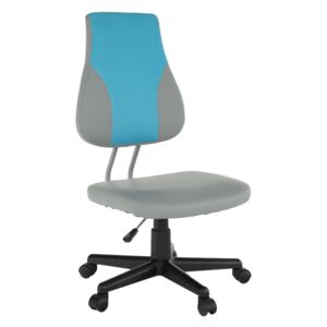 Otočná rastúca stolička, sivá/modrá, RANDAL
