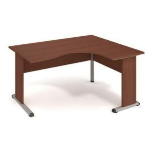 Rohový kancelársky stôl Proxy, 160 x 120 x 75,5 cm, pravé vyhotovenie, dezén orech