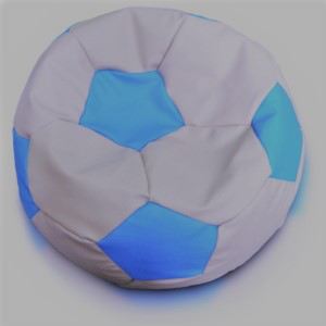 Futbalová lopta malá - sedací vak sivá modrá