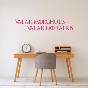 GLIX Game of Thrones Valar Morghulis - samolepka na stenu Růžová 60x10 cm
