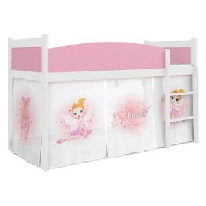 GL Vyvýšená posteľ Swing balet 01 rošt + matrac zadarmo Farba: Ružová