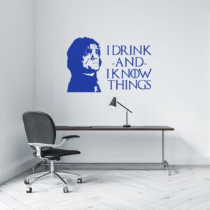 GLIX Game of Thrones Tyrion Lanister - samolepka na stenu Modrá 60x40 cm