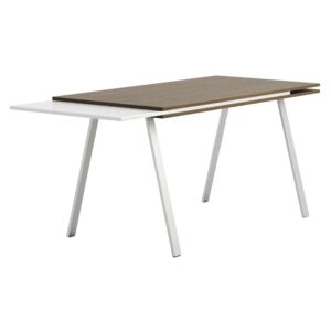 PLAN Pracovný stôl BOARDS wood, dub tmavý, 1400 x 750 mm