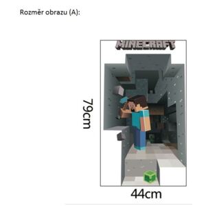 Veselá Stena Samolepka Minecraft Velikost: 70 x 50 cm
