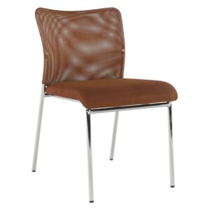 Zasadacia stolička, hnedá/chróm, ALTAN