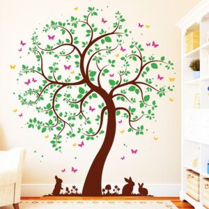Dekorácia na stenu - Farebný strom - 120 x 140 cm - 698