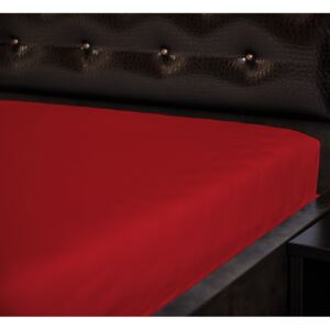 Jersey napínacia plachta Červená 16 Rozmer: 200 x 240 cm