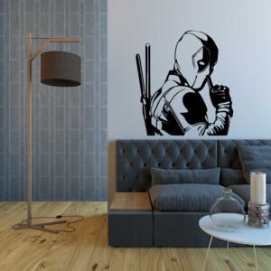 GLIX Deadpool 2 - samolepka na stenu Čierna 120x100 cm