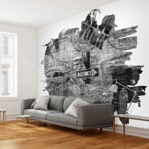 Fototapeta - Black-and-white New York collage 350x270 cm