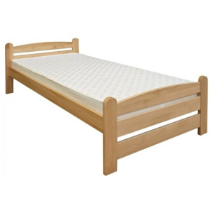 Drevená posteľ KAREL - buk vyvýšená 200x90 - buk