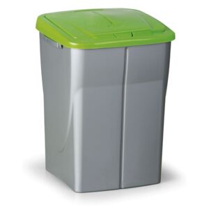 Plastový odpadkový kôš 45 l, zelené veko