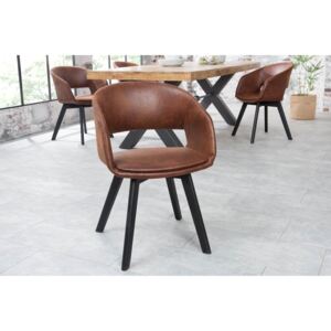 Dizajnová stolička Colby hnedá antik