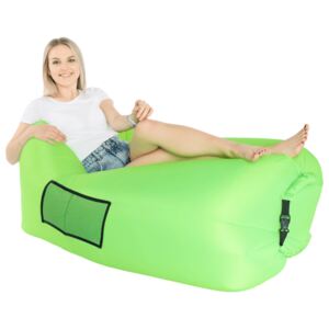 Nafukovací sedací vak/lazy bag, zelená, LEBAG