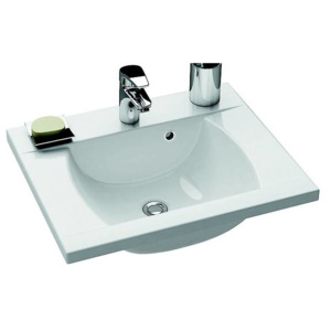 Ravak Classic - Jednootvorové umývadlo, 600 mmx490 mm, biele XJD01160000