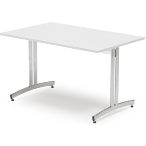 Jedálenský stôl Sanna, Š 1200 x H 800 x V 720 mm, biela / chróm