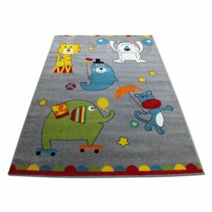 MAXMAX Dětský koberec Veselý cirkus - šedý