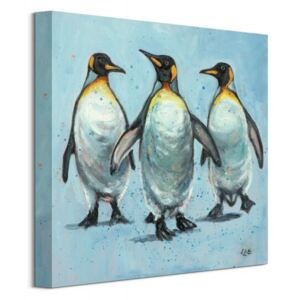 Obraz na plátne Traja tučniaci Brown Louise 40x40cm WDC101024