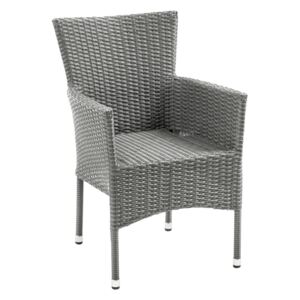 Záhradná stohovateľná stolička, sivá, AIDT