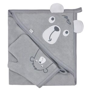 Detská osuška s žinkou Koala Yogi grey