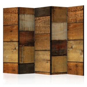 Paraván Wooden Textures Dekorhome 225x172 cm (5-dielny)