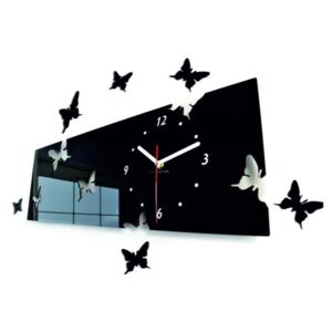 Sentop - Nástenné hodiny motýle 60 x 49 cm aj čierne Z39