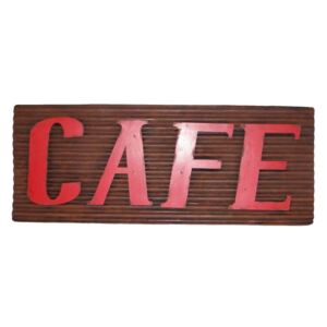Plechová ceduľa Antic Line Cafe, délka 76 cm