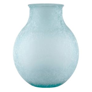 Tyrkysová sklenená váza z recyklovaného skla Ego Dekor Silk, výška 36 cm