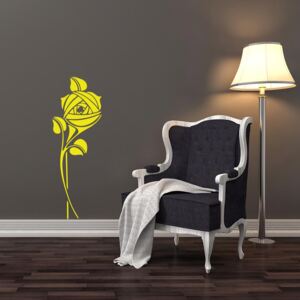 GLIX Kvetinová dekorácia IX. - nálepka na stenu Žltá 30 x 80 cm