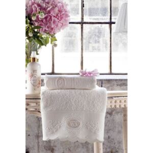 Soft Cotton Osuška a uterák ANTOINETTE v darčekovom balení Smotanová Sada (50x100cm, 75x150cm)