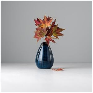 MIJ Váza v tvare kvapky modrá 10 cm