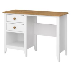 Písací stôl HOLDEN biela/borovica