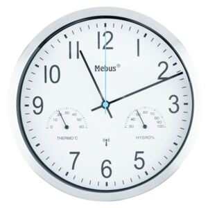 UNITED OFFICE® Nástenné hodiny s teplomerom a vlhkomerom (biela) (100341958)