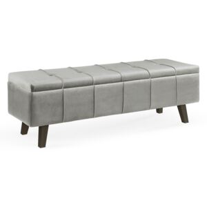 HALMAR Massimo čalúnená lavica s úložným priestorom sivá (Velvet) / čierna