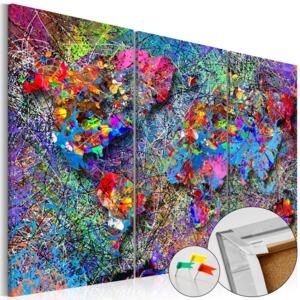 Obraz na korku - Colourful Whirl [Cork Map] 90x60