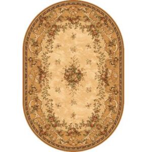 Kusový koberec Dafne béžový - ovál (sahara) 80 x 120 cm ovál