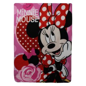 Setino Detská flísová deka "Minnie Mouse" - 100 x 140 cm ružová