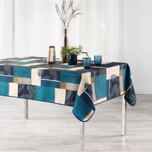 Kvalitný obrus na stôl s modro bordovou potlačou 150 x 240 cm
