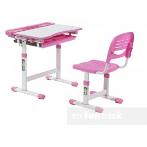 FUNDESK Rastúci stôl CANTARE + stolička Farba: Ružová