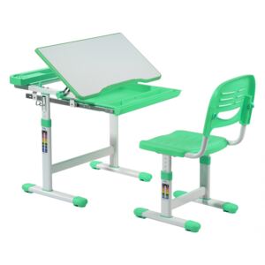 FUNDESK Rastúci stôl CANTARE + stolička Farba: Zelená