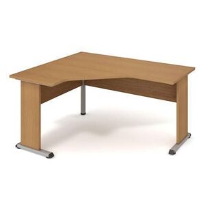Rohový kancelársky stôl Proxy, 160 x 120 x 75,5 cm, ľavé vyhotovenie, dezén buk