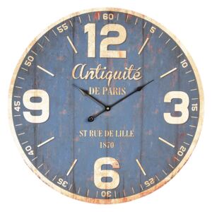 Modré hodiny Antiquia de Paris - Ø 60 * 4 cm / 1 * AA