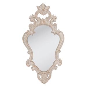 Oválne vintage zrkadlo vo ozdobnom drevenom ráme - 29 * 4 * 56 cm