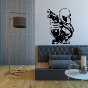 GLIX Deadpool - samolepka na stenu Čierna 20x15 cm