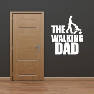 The walking dad - samolepka na zeď Biela 80x100 cm