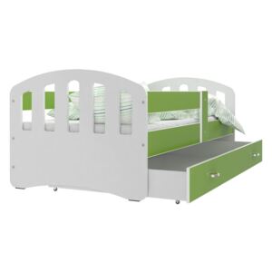 GL Šťastie dievčenské postele 140x80 Color biele Farba: Zelená