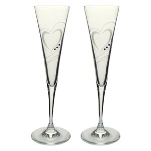 Swarovski poháre na šampanské 120 ml (D:410-Hearts)