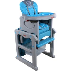 Detská jedálenská rozkladacia stolička ARTI Pauli Elephant Grey Light Blue